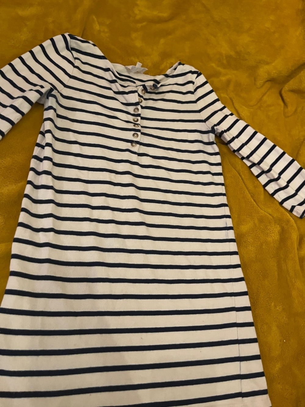 Sezane Tyra Dress in Navy/Ecru
